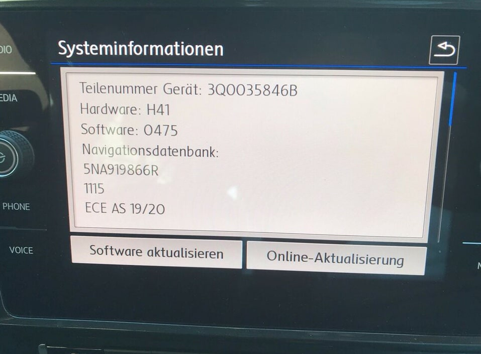 VW Discover Media Firmware Update